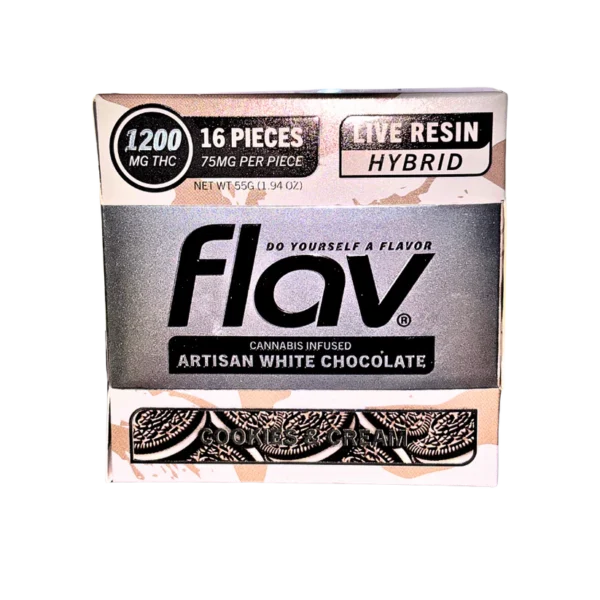 FLAV "COOKIES N CREAM" LIVE RESIN ARTISAN WHITE CHOCOLATE BAR