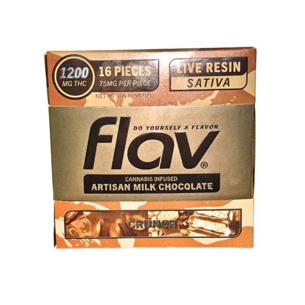 FLAV "CRUNCH" LIVE RESIN ARTISAN MILK CHOCOLATE BAR