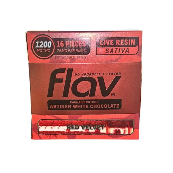 FLAV "RED VELVET" LIVE RESIN ARTISAN WHITE CHOCOLATE BAR